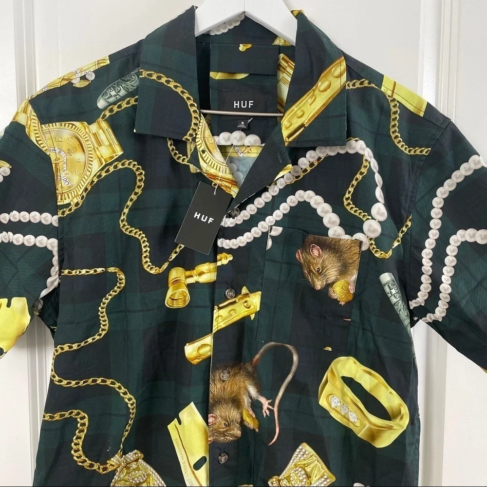 HUF Men’s Button Down Shirt Size S